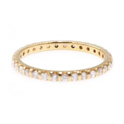 18ct gold diamond full eternity ring, set with thirty-one round brilliant cut diamonds, total weight approx 0.30 carat