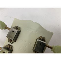 2010 Gibson Les Paul studio guitar, serial no101500537 in white finish with gold and pale green hardware, in Auden soft carry case, guitar L100cm