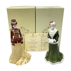 Two limited edition Coalport Sporting Pastimes figures, comprising The Rider and The Skater, both boxed with certificates