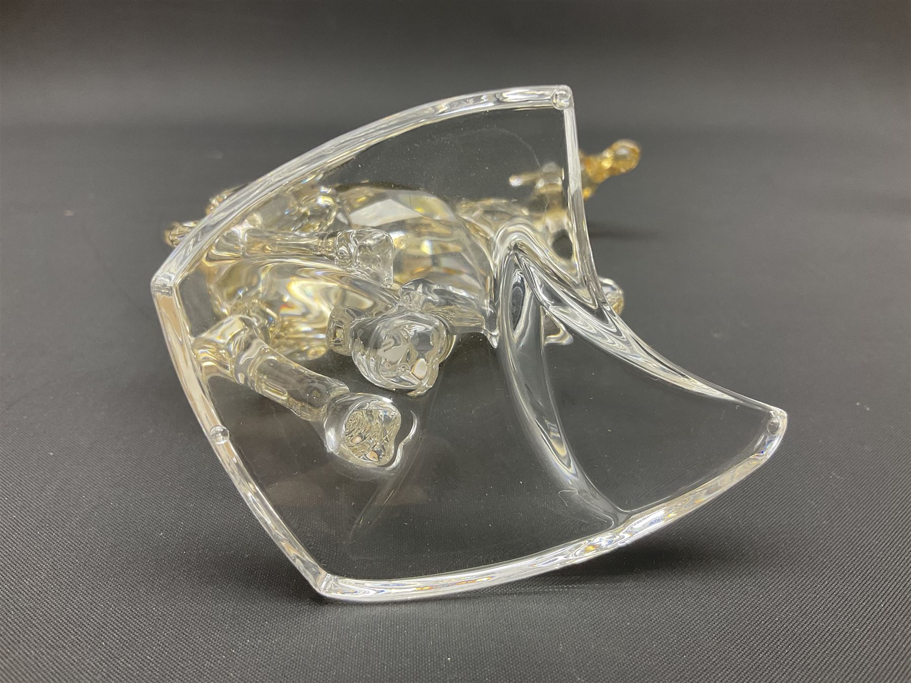 Swarovski Crsytal Society coloured animals, comprising zebra, giraffe and water buffalo, tallest H17.5cm