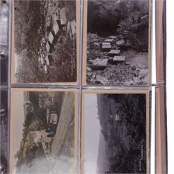 Five-hundred and thirty one late 19th and early 20th century real photographic postcards produced by J.T.Ross, depicting  daily life, village scenes, landmarks and street views of Whitby, the surrounding villages and South Teeside, including fifty-two modern copies, all housed within three postcard albums and accompanied by four copies of Ross, Photographer, Whitby 'The Life and Work of a Yorkshire Artist' by Colin Bullamore which provides a detailed overview of his life and work