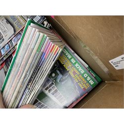 Collection of bus related magazines dating from the 1960s and later, to include Buses Illustrated Magazine, by Ian Allen, Bus & Coach Preservation magazine, Bus Fayre magazine, together with books relating to trans, railway interest etc in six boxes