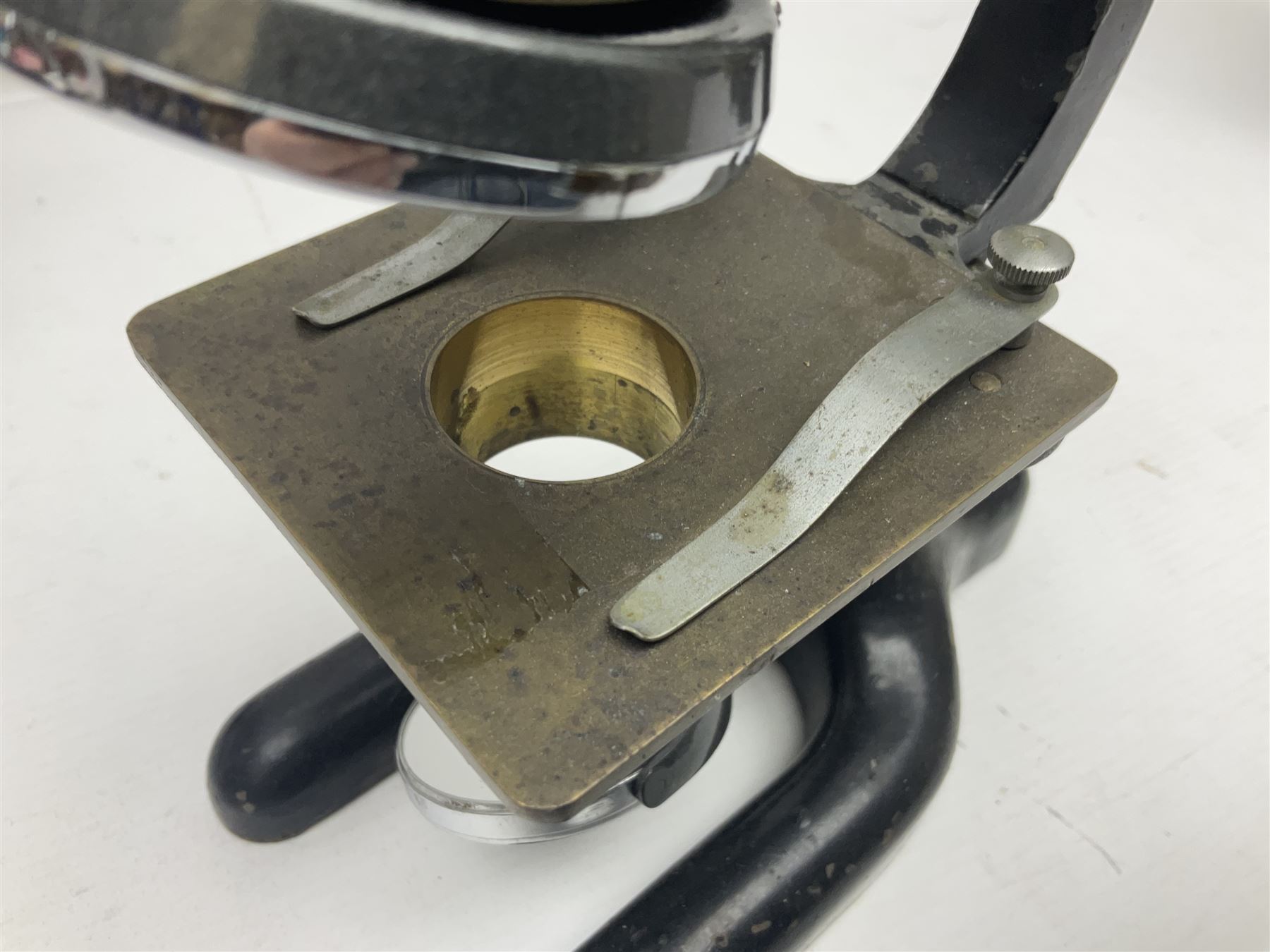 Four microscope, comprising W.J George Ltd, Watson Service 716606, Meopta no 230087 and one other  