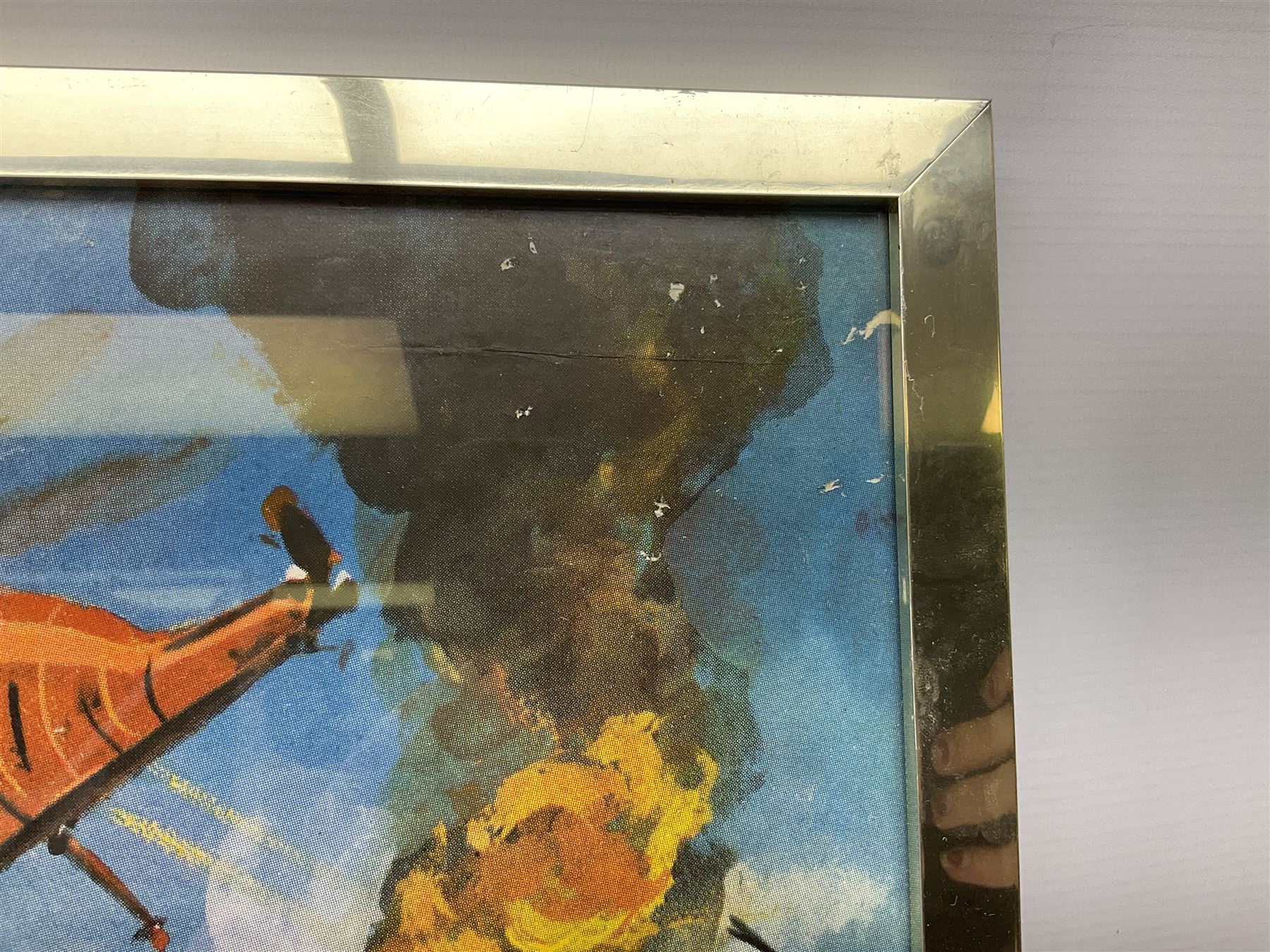 Helicopter Spies - Man from Uncle poster, framed and glazed, overall H79cm L104cm