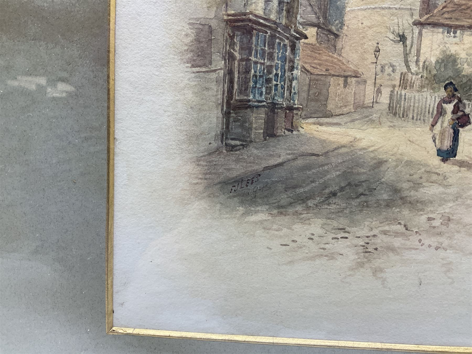 Frederick John Lees (British fl. 1870-1900): 'Lady Wotton's Green - Canterbury' and 'The King's River - Canterbury', pair watercolours signed and dated 1894, 26cm x 18cm (2)