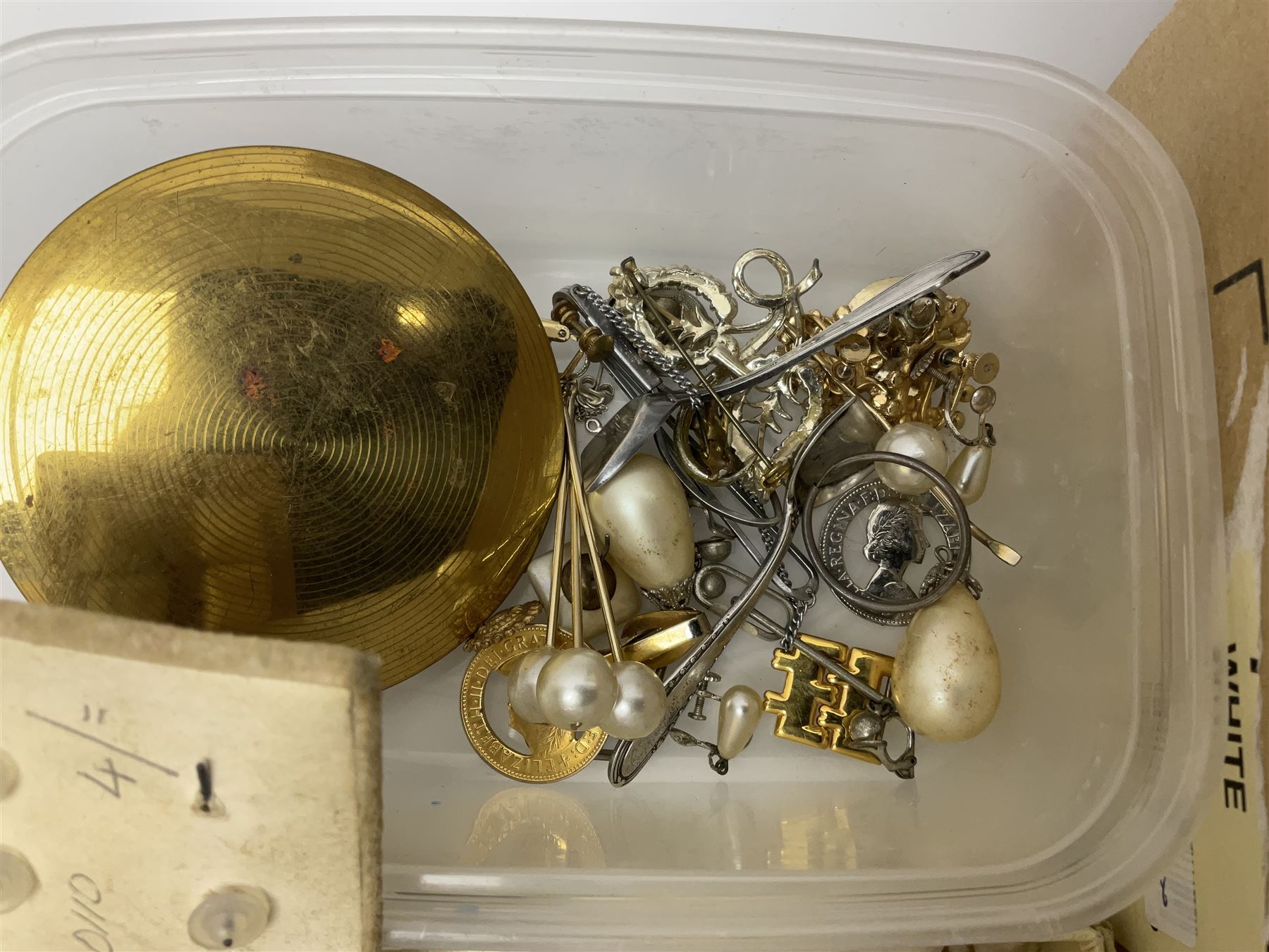 Silver jewellery including St Johns Ambulance medal, tiger's eye necklace, identity bracelet, etc, together with Festival of Britain powder compact, Ippag dice lighter, Win International lighter, Victorian and later costume jewellery and wristwatches