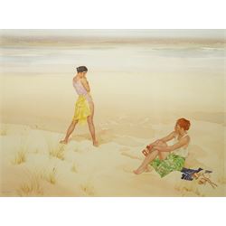 Sir William Russell Flint (Scottish 1880-1969): 'The Interrupted Reader', watercolour sign...