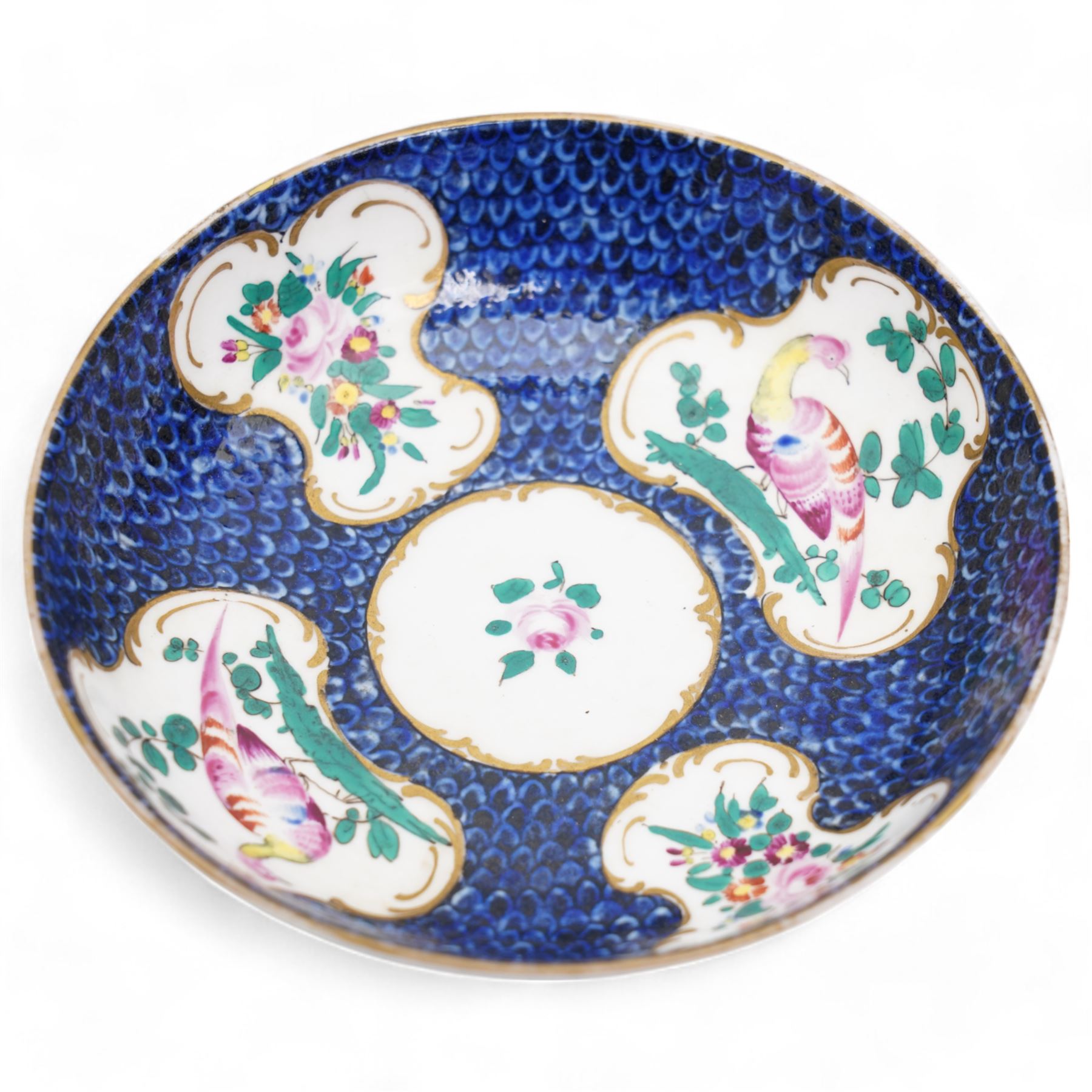 18th century Worcester coffee cup and saucer decorated | Ceramics