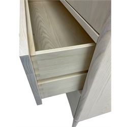 Ercol - 'Salina' wardrobe enclosed by two doors, fitted with two long drawers