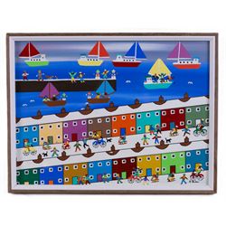 Gordon Barker (British 1960-): 'Another Great Snowy Day', acrylic on paper signed, titled verso 29cm x 39cm 