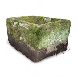 Large 18th century rectangular stone trough
