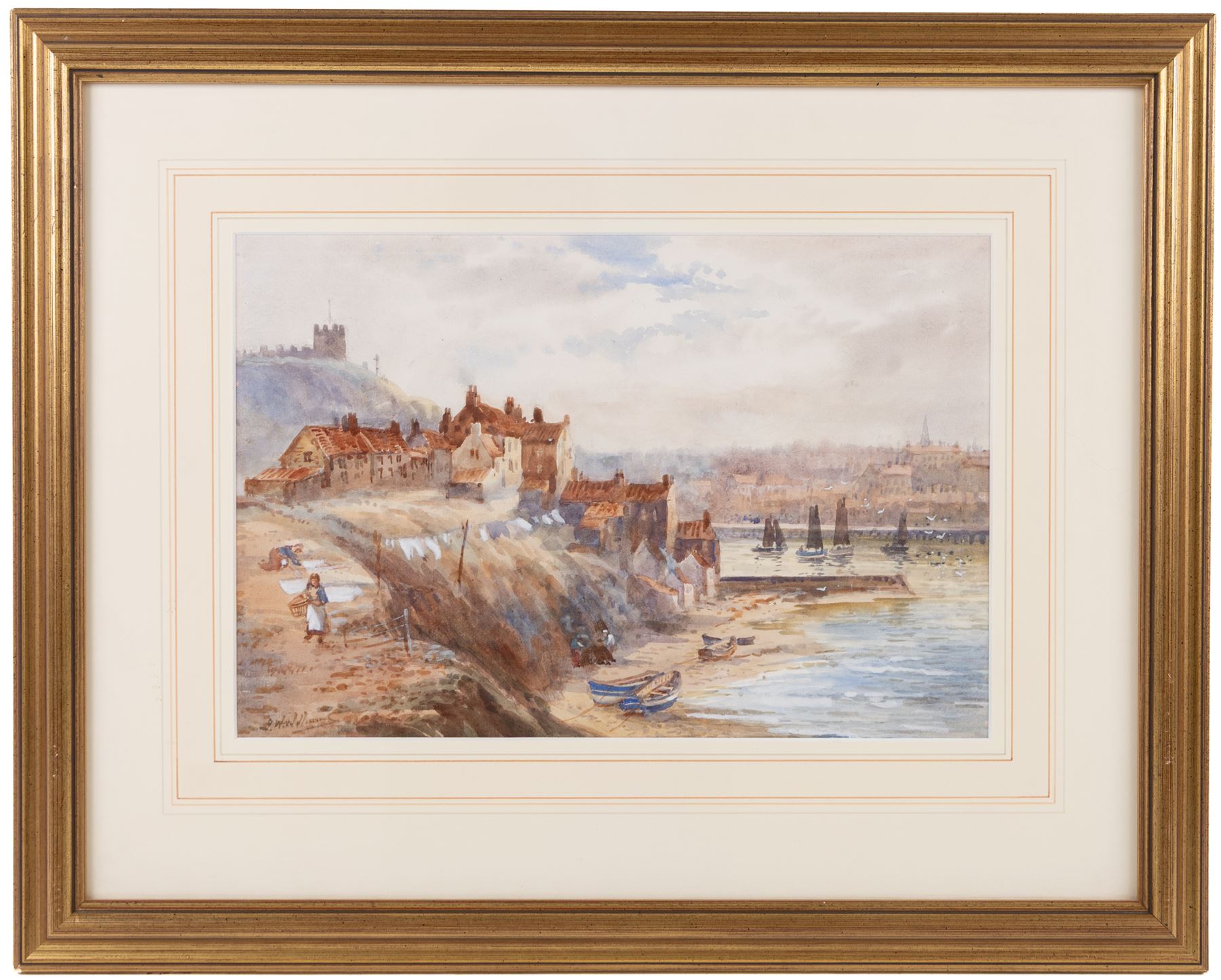 John Wynne Williams (British fl.1900-1920): View of Upper Harbour and Henrietta Street - Whitby, pair of watercolours signed 23cm x 34cm (2)