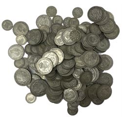 Approximately 1240 grams of pre 1947 Great British silver coins, including half crowns, florins etc