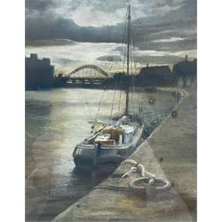 Robert 'Bob' Turnbull (Northern British Contemporary): Newcastle-upon-Tyne, pastel signed 30cm x 23cm