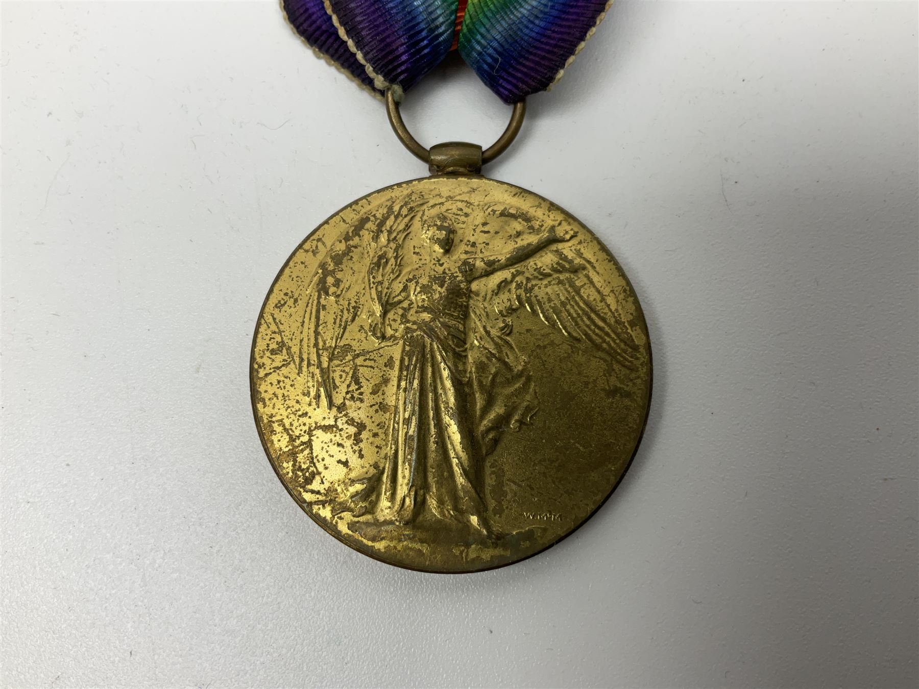 WW1 group of three medals comprising British War Medal, Victory Medal and 1914-15 Star awarded to 90434 Gnr. R.G. Rhodes R.F.A./R.A.; all with ribbons