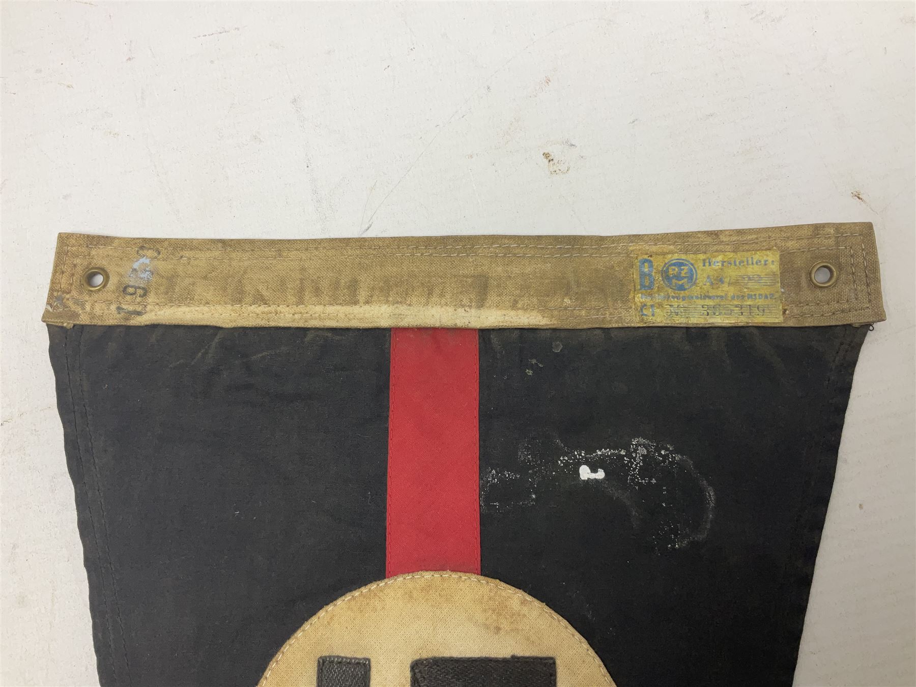 Replica WW2 German SA/NSKK pennant in black, red and white L42cm