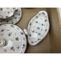 Extensive Limoges for Raynaud & Co tea and dinner service for twelve, including teapot, covered sucrier, milk jug, cups and saucers, plates of various sizes, two covered dishes etc 