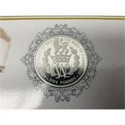 Three Queen Elizabeth II Tristan da Cunha silver proof coin covers, comprising 2021 'Royal Wedding Anniversary', 2022 'Queen Elizabeth II's Memorial Laurel' and 2022 'His Royal Highness Prince William The Duke of Cambridge', all in Harrington and Byrne folders