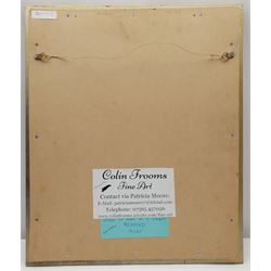 Colin S Frooms (British 1933-2017): 'Richard - Study of Man in a Jacket', mixed media signed, titled on label verso 37cm x 27cm