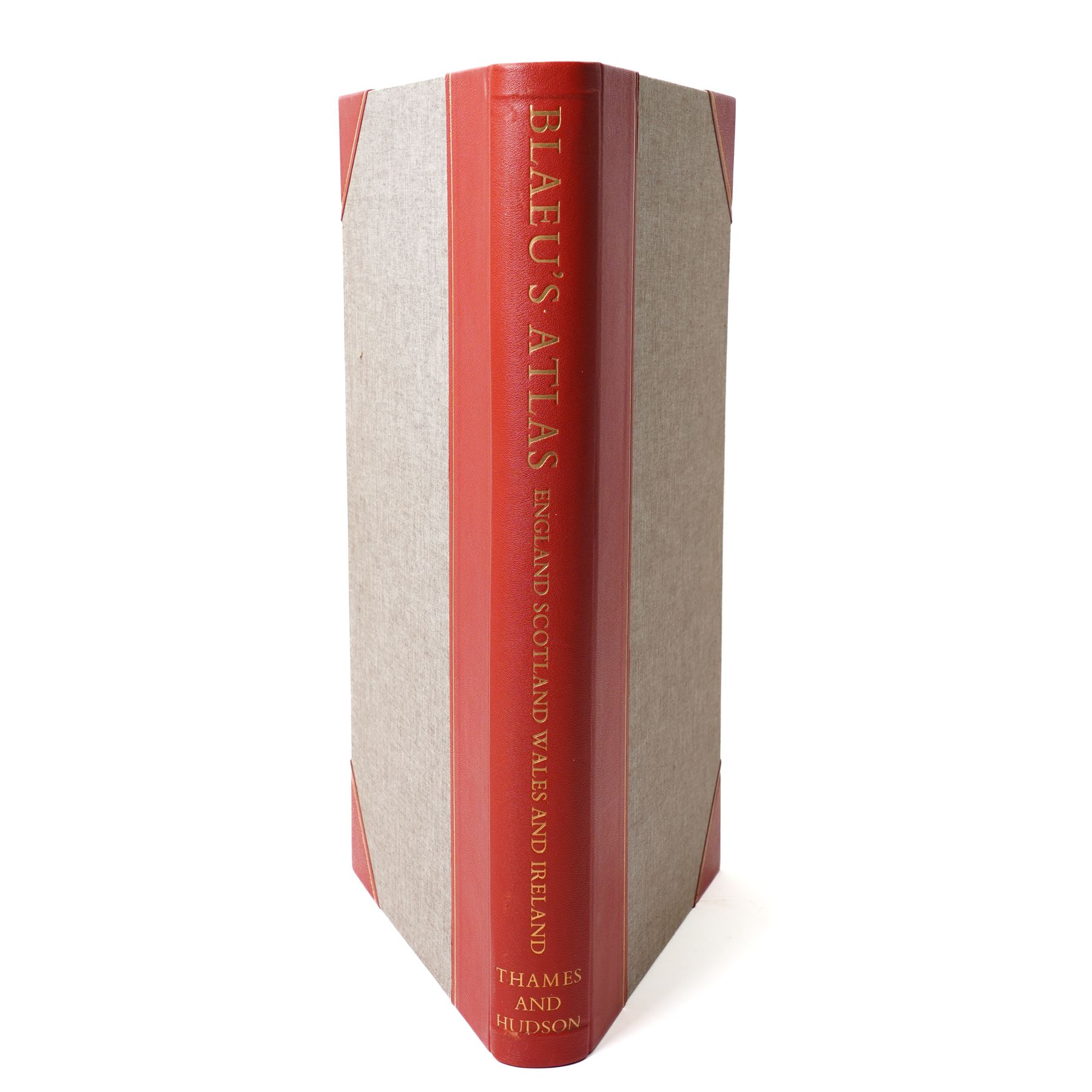 Blaeu's Atlas of England, Scotland, Wales and Ireland - facsimile reprint of Blaeu's maps, limited edition 40/500, published Thames and Hudson, London, half morocco, folio in slip case