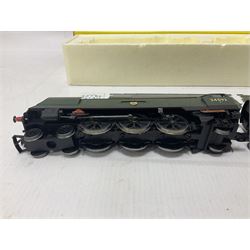 Hornby ‘00’ gauge - Class T9 4-4-0 locomotive Collector Centre Special 118/1200 no.30119 in BR green; Class 06 2-8-0 locomotive no.7675 in LNER black; West Country Class 4-6-2 locomotive ‘City of Wells’ no.34092 in BR green; in original boxes (3) 