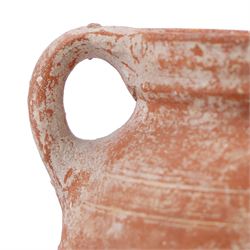 Second Israelite period terracotta twin handled cooking pot, H12cm