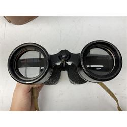 Pair of Bausch & Lomb U.S.A. 30mm binoculars and a pair of WWII period Bino Prism No.5 MKV 7X binoculars dated 1944 (2)