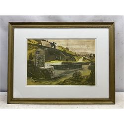 Keith Andrew (British 20th Century): 'Amlwch Port' Wales, trial proof etching with aquatint signed and titled, 30cm x 44cm 