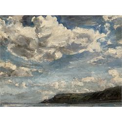 Adam Francis Watson (Sheffield 1859-1932): 'Looking Towards Ravenscar', oil on canvas unsigned, titled and attributed verso 31cm x 41cm  
Notes: Watson was an important Sheffield-based architect, one half of the architectural firm Holmes and Watson alongside Edward Holmes (1859-1921). Together, they were responsible for many fine public and private buildings in the north of England. Watson was also an accomplished painter, although left the majority of his works unsigned.