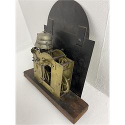 Etherington of Driffield - Rare three-train late 18th century 30-hour longcase clock in an oak case, flat topped hood with dentil moulding and blind fret, break arch hood door with attached pillars, trunk with a conforming door on a deep stepped plinth with shaped base, dial with a fully painted  arch and scroll spandrels in raised gesso, an unusual and rare dial having separate dials for the hours and minutes, dial inscribed 