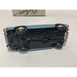 Pathfinder Models - two 1:43 scale model cars comprising Riley 1.5 1958 PFM14 with certificate of authenticity no.571/600 and Sunbeam Rapier 1962 PFM15; both in original boxes  