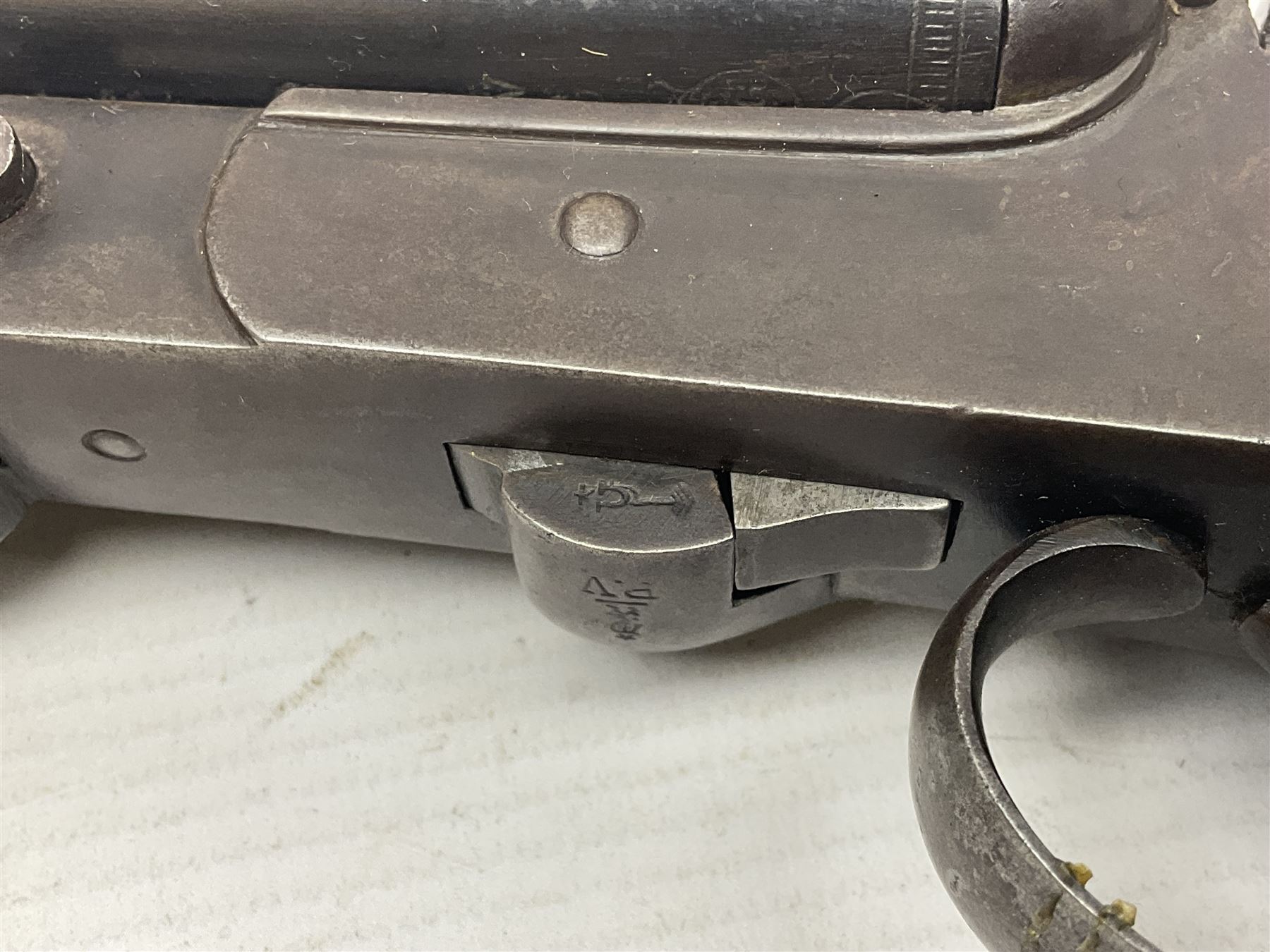 RFD ONLY AS ONE BARREL OUT-OF-PROOF -  – Belgian .410 folding side-by-side double barrel hammer shotgun with 66cm(26
