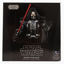 Three Gentle Giant Star Wars The Old Republic statues/busts, comprising a limited edition Darth Malak collectible statue limited edition no. 9/900, Darth Malgus Deluxe Mini Bust no. 257/1430 and a collector's edition Darth Malgus Statue, all boxed