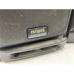 AIWA stacking stereo system including double tape deck and speakers
