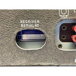 1950s Pye Type PE80 Cambridge International radio, W58cm H43cm D27cm, together with 1952 Pye Type P45 valve radio and 1940s Pye Type 15A radio (3)