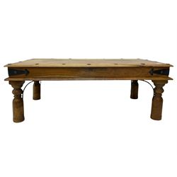 Hardwood rectangular Mexican style coffe