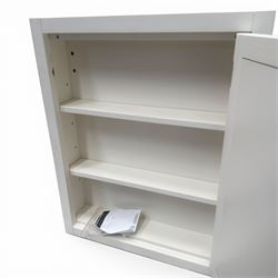 Roper Rhodes - bathroom cabinet with rectangular mirror a
and mounting brackets in a painted white finish