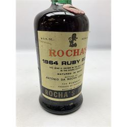 Offley Bon Vista, 1972, vintage port, unknown contents and proof and Rocha's 1964, Ruby Port, 75cl 20% proof (2)
