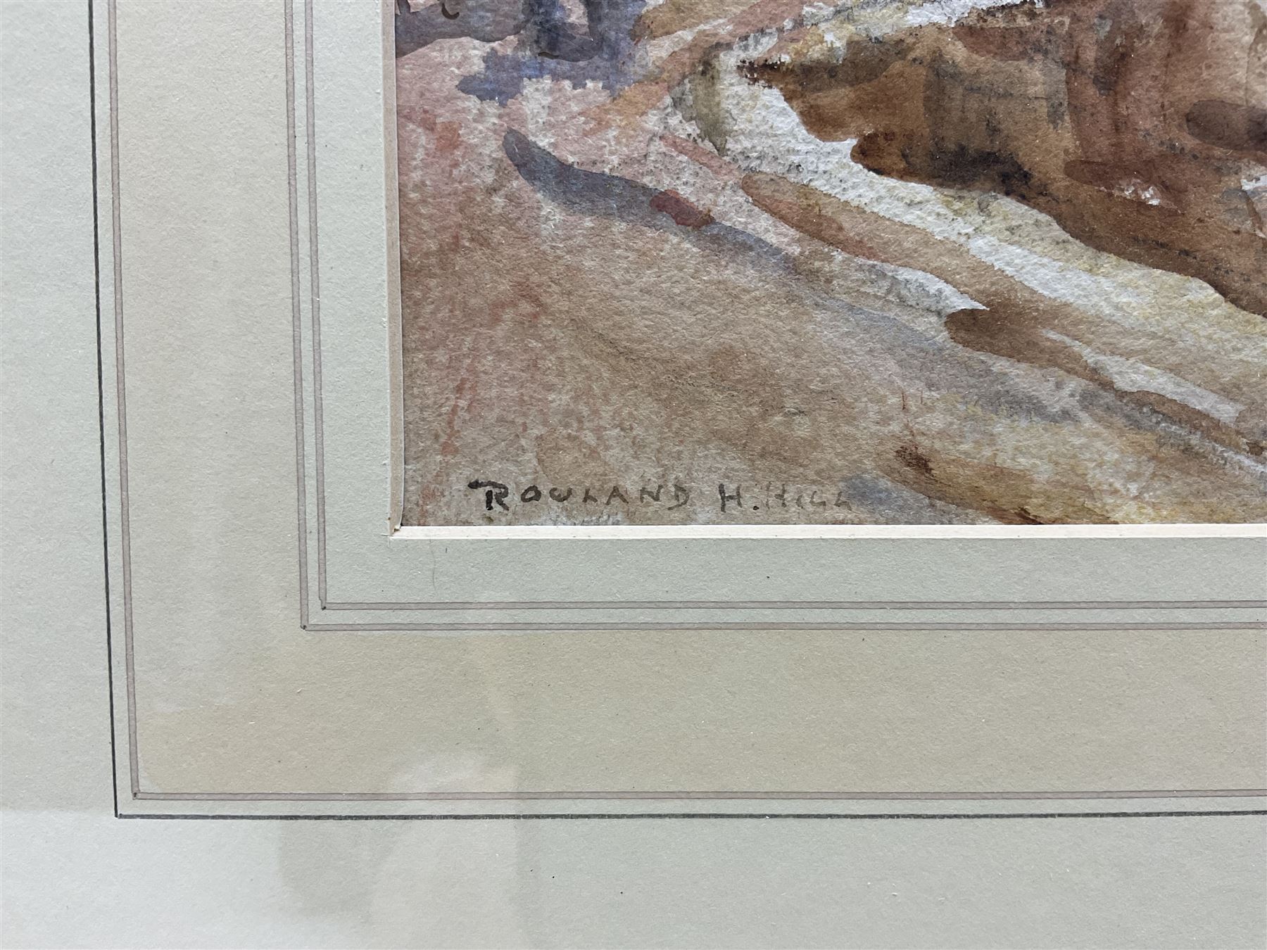 Rowland Henry Hill (Staithes Group 1873-1952): Cowbar Nab from Seaton Garth - Staithes, watercolour signed 24.5cm x 34cm 
Provenance: with T B & R Jordan Fine Art Specialists, Stockton on Tees; with Walker Galleries, Harrogate, label verso