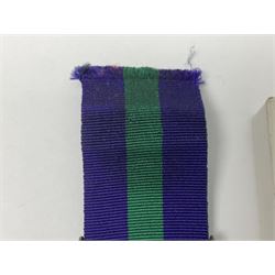 ERII General Service Medal with Canal Zone clasp awarded to 22499602 Pte S G Glover RAMC; with ribbon in box
