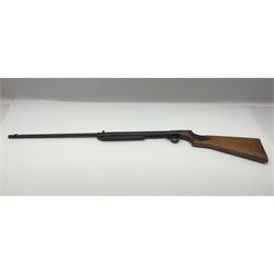 Pre-war BSA .177 air rifle with break barrel action and BSA logos to the walnut stock no.B5174 L106cm overall NB: AGE RESTRICTIONS APPLY TO THE PURCHASE OF THIS LOT.