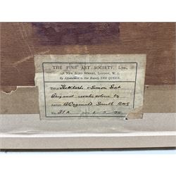 Arthur Reginald Smith (British 1872-1934): 'The Wharfe and Simon's Seat', watercolour signed, titled on exhibition label verso 36cm x 54cm 
Provenance: exh. The Fine Art Society London, May 1934, label verso