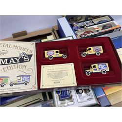 Large collection of die-cast sets including Qantas The Spirit of Austalia, North Yorkshire Moors Railway, Exclusive First Editions Volume 1 and other sets in two boxes (35)