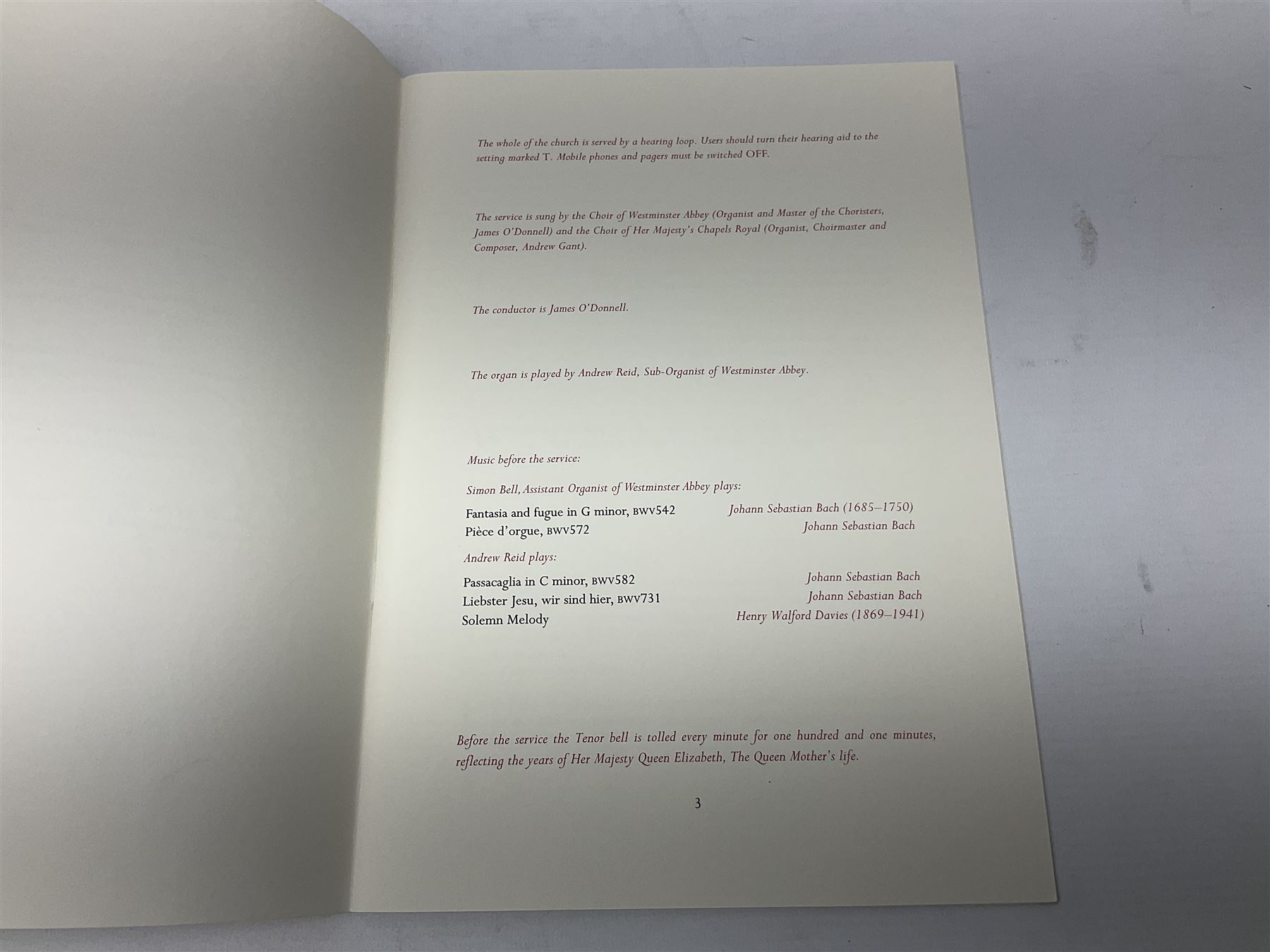 Queen's Silver Jubilee order of service for 'Ceremonial a thanks giving service at St Paul's Cathedral' and Westminster Abbey order of service for 'Funeral of Her Majesty Queen Elizabeth The Queen Mother'