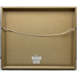 Richard Tuff (British 1965-): 'Houses on the Hill', gouache on paper signed, titled verso 36cm x 48cm 