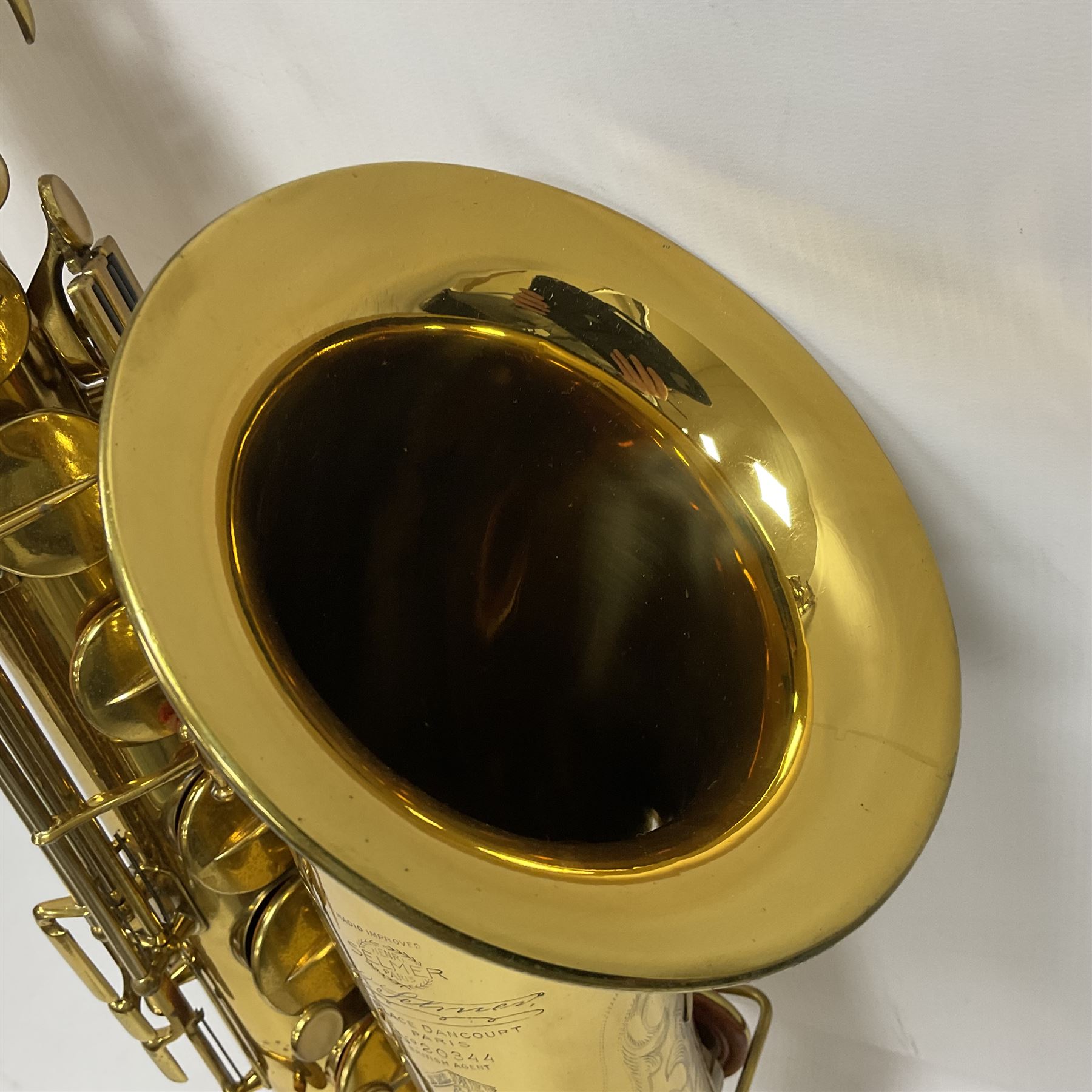 French Henri Selmer 1935 Radio Improved Tenor B flat Saxophone No 20344, with a velvet lined hard case
One of only 550 produced in that year