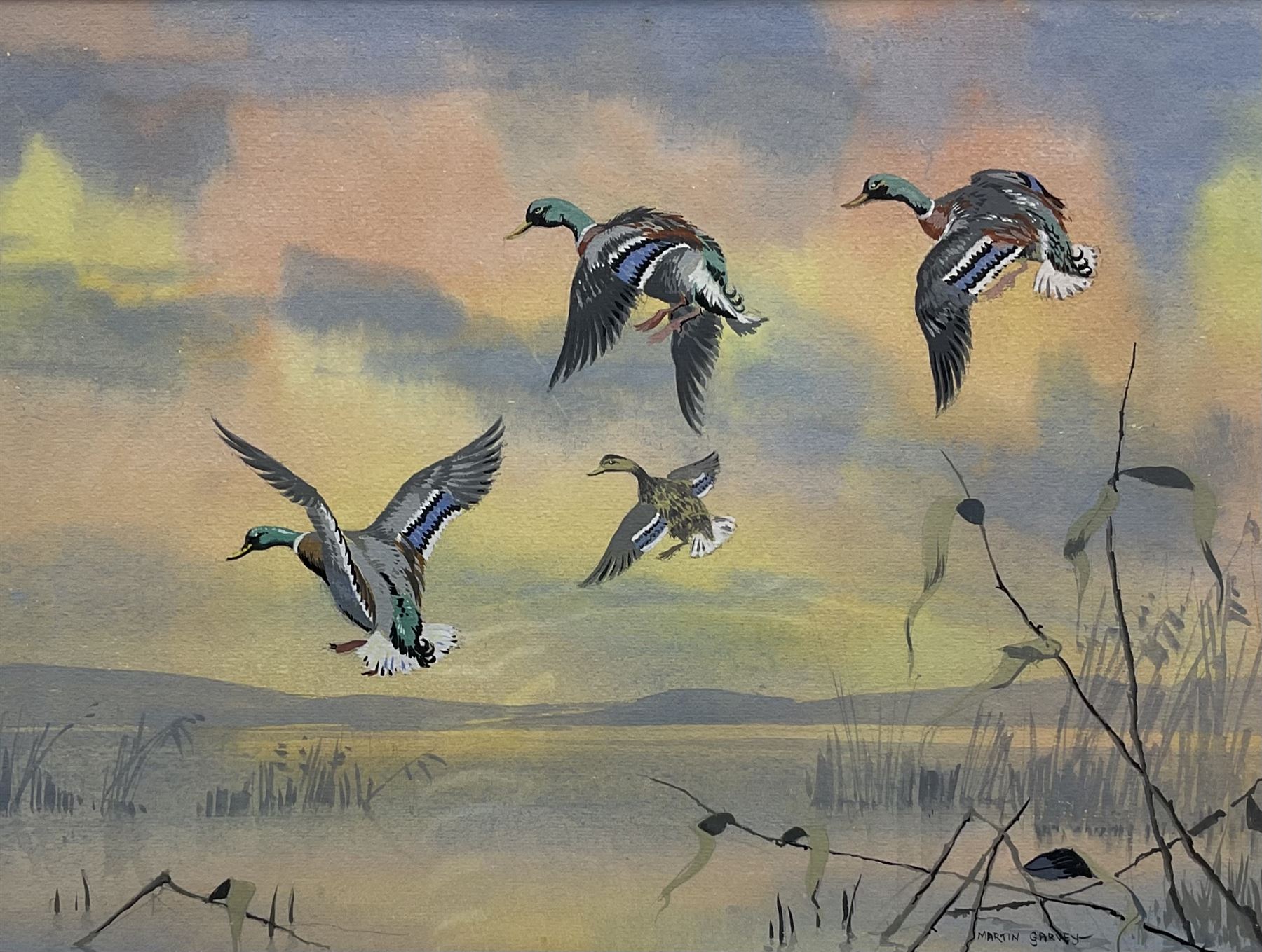 Martin Garvey (British 20th century): 'Return at Eventide', watercolour signed, labelled verso 29cm x 38cm