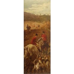 Attrib. William Henry Hopkins (British 1825-1892): 'The Whipper In', oil on panel bears signature 68cm x 25cm