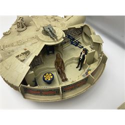 Star Wars - two unboxed vintage Star Wars vehicles comprising Millenium Falcon with 3 3/4