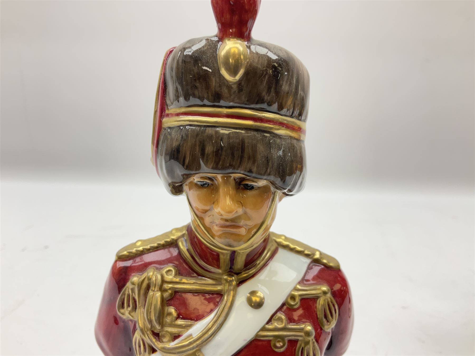 Michael J Sutty limited edition figure, Soldier Drummer, 1st Battalion, The Kings Own Royal Border Regiment 1984, 93/250, together with further limited edition Michael Sutty bust, 12/250, tallest H21.5cm